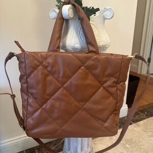 Quilted Puffer Tote Bag